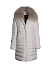 Moorer Cintias3 Long Jkt With Fur In Camelia