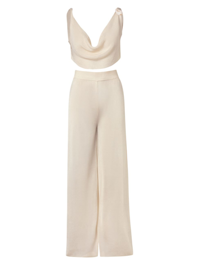 Baobab Women's Valle De La Luna Ayla Crop Top & Pants Set In White