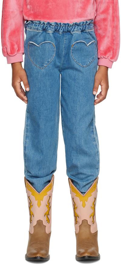Bonton Kids Blue Duck Jeans In Denim