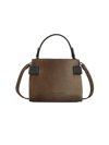 Brunello Cucinelli Women's Suede Bag With Precious Bands In Green