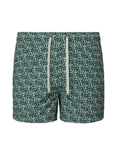 Onia Men's Charles Abstract Shorts In Green Multi