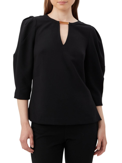 Trina Turk Women's Emiko Hardware Top In Black