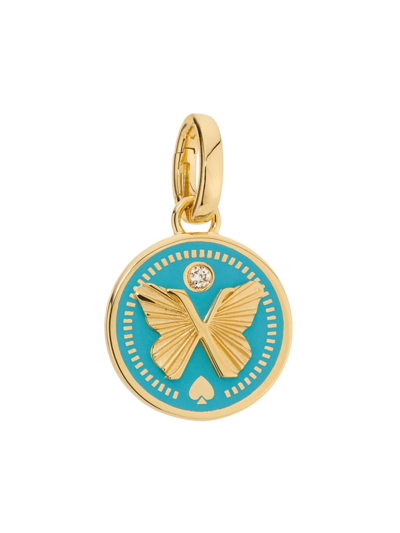 Foundrae Women's Reverie: The Path To Joy 18k Yellow Gold, 0.02 Tcw Diamond & Enamel Petite Medallion