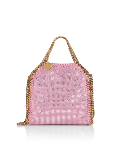 Stella Mccartney Women's Crystal-embellished Satin Tiny Falabella Tote Bag In Light Pink