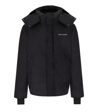 Daily Paper Ruraz Black Hooded Puffer Jacket