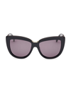 Max Mara Women's Glimpse1 50mm Cat-eye Sunglasses In Shiny Black