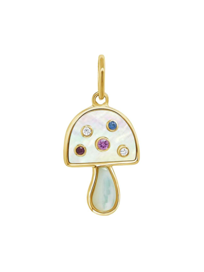770 Fine Jewelry Women's Mushroom 14k Yellow Gold & Multi-gemstone Pendant