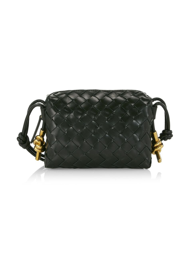 Bottega Veneta Women's Mini Loop Intrecciato Leather Camera Bag In Black