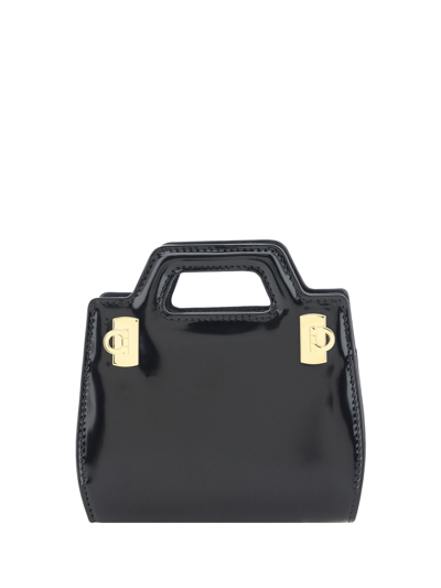 Ferragamo Wanda Micro Handbag In Black