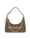 GIVENCHY WOMEN'S SMALL MOON CUT OUT BAG IN CANVAS WITH CHAIN