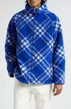 Burberry Check Fleece Reversible Jacket In Multi-coloured