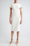 Victoria Beckham Fitted T-shirt Sheath Dress In White