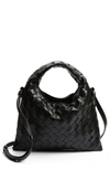 Bottega Veneta Woven Top Handle Bag In Black