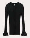 By Malene Birger Devora Ribbed-knit Cardigan In Black