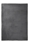 Ymf Faux Fur Throw In Dark Gray