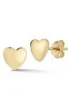 Ember Fine Jewelry 14k Statement Puffed Heart Studs In Gold