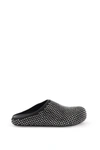Marni Fussbett Sabot Leather And Crystal-embellished Mesh Clogs In Black