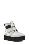 Ugg (r) Kids' Neumel Platform Water Resistant Boot In Silver Metallic