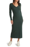 MARINE LAYER LEXI LONG SLEEVE V-NECK DRESS