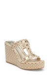 VALENTINO GARAVANI ROCKSTUD TORCHON WEDGE SLIDE SANDAL