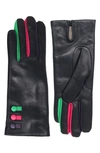 NICOLETTA ROSI CASHMERE LINED LEATHER GLOVES