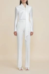 Acler Slim-fit Ivory Ankle-zip Tailored Trousers In White
