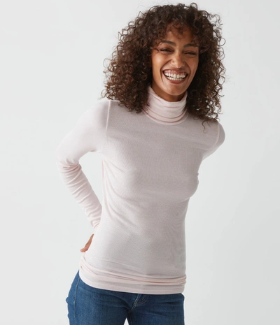 Michael Stars Gail Ribbed Turtleneck In Bliss