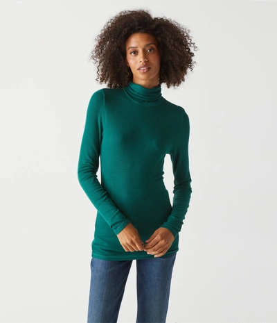 Michael Stars Gail Ribbed Turtleneck In Ivy