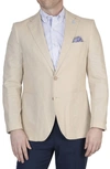 TAILORBYRD TAILORBYRD SOLID NOTCH LAPEL LINEN BLEND SPORT COAT