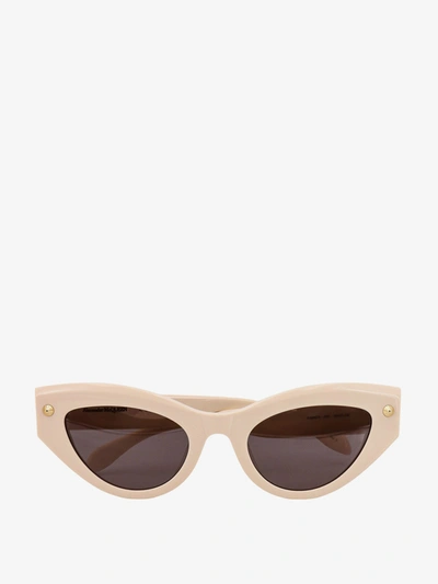 Alexander Mcqueen Woman Sunglasses Woman Beige Sunglasses In Cream