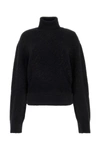 Blumarine Ribbed Alpaca Blend Sweater With Cropped Cut In Black