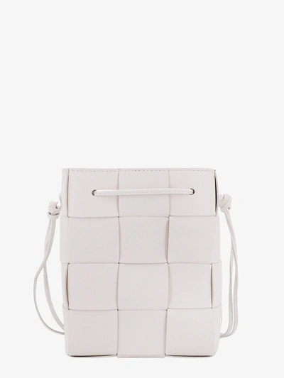 Bottega Veneta Woman Cassette Mini Woman White Shoulder Bags