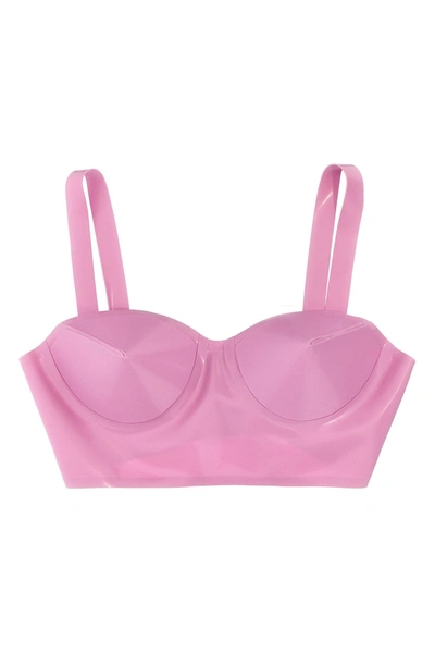 Maison Margiela Women Latex Bra In Pink