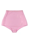 Maison Margiela High Waisted Briefs In Latex In Pink