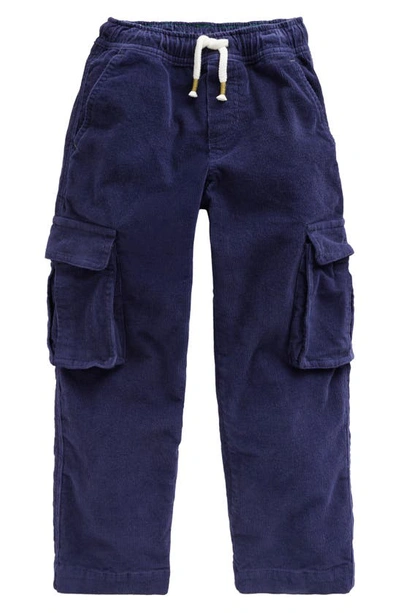 Mini Boden Kids' Cord Cargo Trousers French Navy Boys Boden