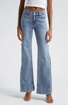 ALICE AND OLIVIA SIDE ZIP WIDE LEG JEANS