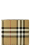 BURBERRY VINTAGE CHECK COATED CANVAS BIFOLD WALLET