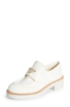 PRADA PRADA TRIANGLE LOGO PLATFORM LOAFER