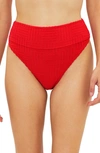 BEACH RIOT BEACH RIOT HIGHWAY HIGH WAIST FRENCH TERRY BIKINI BOTTOMS