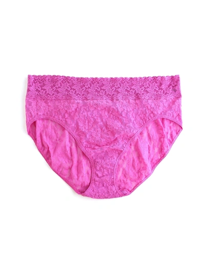 Hanky Panky Signature Lace French Brief Raspberry Ice Purple In Pink