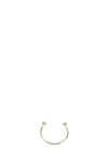 Alexander Mcqueen Women Gold Metal Twin Skull Bracelet In 0953greige