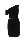 Marine Serre Draped Jersey Dress In Bk99