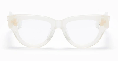 Valentino Garavani V-essential Iii - Crystal Ivory / Gold Rx Glasses In White