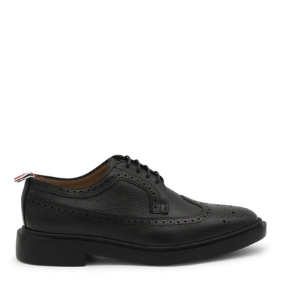 THOM BROWNE THOM BROWNE FLAT SHOES BLACK