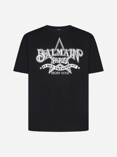 Balmain T-shirts In Black,white