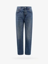 Gucci Cotton Jeans With Back Logo Patch In Blue