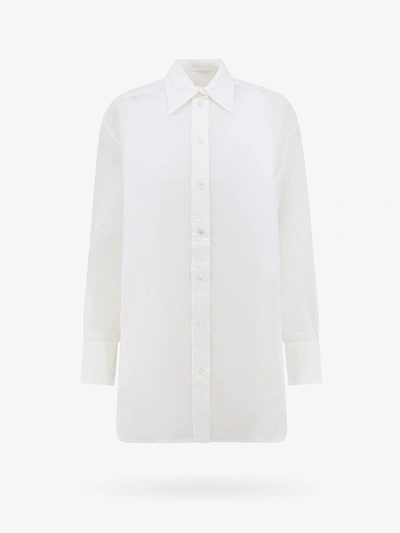 Zimmermann Alight Floral-embroidered Ramie Shirt In White