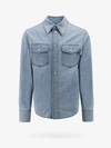 Bottega Veneta Bleached Light Denim Shirt In Blue