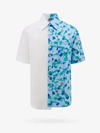 Marni Floral Cotton Bowling Shirt In Blue