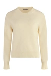 Jil Sander Wool Crewneck Pullover In Natural